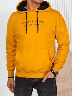 Bluza męska z nadrukiem żółta Dstreet BX5716-S - Bluzy męskie - miniaturka - grafika 1