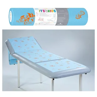 Podkład dla dzieci na rolce 50cm x 50cm niebieski podfoliowany 54g Its4kids 80szt - Kosmetyczne akcesoria jednorazowe - miniaturka - grafika 1