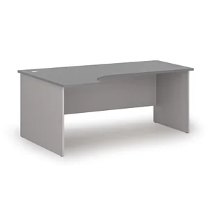 Biurko narożne PRIMO GRAY, 1800 x 1200 mm, lewe, szary/grafit - Biurka - miniaturka - grafika 1