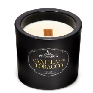 Świeczka sojowa Vanilla and Tabacco czarna 170g - Świece - miniaturka - grafika 1