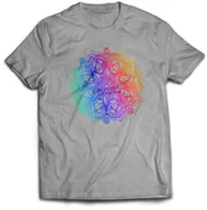 Koszulki męskie - Koszulka męska MANDALA-004 szara r.XL - miniaturka - grafika 1