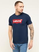 Koszulki męskie - Levi's T-Shirt Housemark Tee 17783-0139 Granatowy Regular Fit - miniaturka - grafika 1