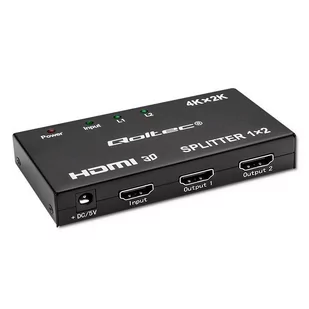 Qoltec Aktywny rozdzielacz Splitter 2 x HDMI 4K x 2K | 3.4Gb/s | High stability - Kable - miniaturka - grafika 1