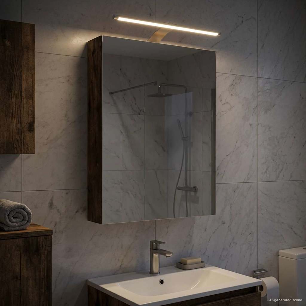 vidaXL vidaXL Szafka z lustrem do łazienki Dąb wędzony 40 x 10,5 x 60,5 cm