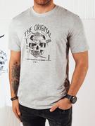 Koszulki męskie - Koszulka męska z nadrukiem szara Dstreet RX5380 - miniaturka - grafika 1