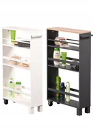 Wózki kuchenne - Regał kuchenny, wąski, trzypoziomowy, Kesper Biały - miniaturka - grafika 1