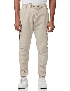 Spodnie męskie - Urban Classics Spodnie męskie cargo do joggingu z praktycznymi kieszeniami, elastyczny ściągacz ze sznurkiem, w wielu kolorach, rozmiary XS - 5XL - grafika 1