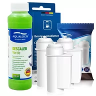 Akcesoria i części do ekspresów do kawy - Zestaw Bosch, Filtr Aqualogis AL-Inte 3szt, Siemens Tabletki TZ80001, Aqualogis Verde 250ml - miniaturka - grafika 1