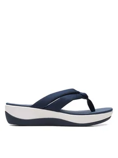 Clarks Japonki "Arla Kaylie" w kolorze granatowym na koturnie - Klapki i japonki damskie - miniaturka - grafika 1