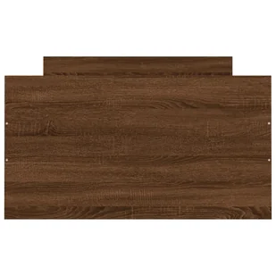 Rama łóżka z wezgłowiem i zanóżkiem, brązowy dąb, 100x200 cm Lumarko! - Łóżka - miniaturka - grafika 7