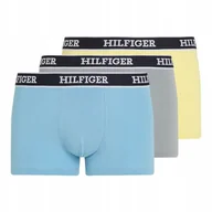 Majtki męskie - TOMMY HILFIGER BOKSERKI MĘSKIE MAJTKI 3P TRUNK WIELOKOLOROWE r.L - miniaturka - grafika 1