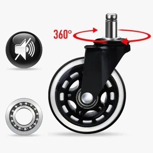 Komplet 5 kółek kauczukowych PERSES do foteli i krzeseł - Fotele Komplet 5 kółek kauczukowych PERSES do foteli i krzeseł - Fotele - miniaturka - grafika 11