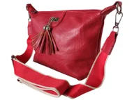 Torebki damskie - Torebka Damska, Stylowa Mała Listonoszka Na Ramię Czerwona, Miejska - miniaturka - grafika 1