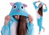 Piżamy chłopięce - Słodki Kot Piżama Kigurumi Przebranie Onesie 170 - miniaturka - grafika 1
