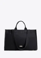 Torebki damskie - Uniwersalna shopperka damska czarna - miniaturka - grafika 1