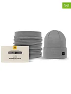 Czapki damskie - Buff 2-częściowy zestaw w kolorze szarym - miniaturka - grafika 1