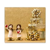 Naklejki na drzwi i meble - Deska kuchenna Prezenty Święta Aniołki Ozdoby - miniaturka - grafika 1