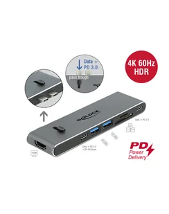 DeLOCK Docking Station Dual USB-C w. HDMI / USB / SD / PD 87752 - Części i akcesoria do laptopów - miniaturka - grafika 1