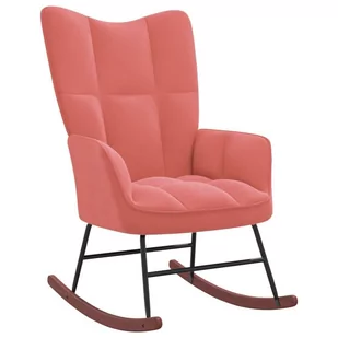 shumee Fotel bujany różowy tapicerowany aksamitem - Fotele - miniaturka - grafika 1