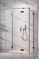 Kabiny prysznicowe - Radaway Essenza Pro Black Kdj+S kabina 75x80x75cm prawa czarny mat/szkło przejrzyste 10097380-54-01R/10098075-01-01/10098075-01-01 - miniaturka - grafika 1