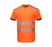 Odzież robocza - T-Shirt ostrzegawczy PW3 PORTWEST T181 - Pomarańcz/Czarny - miniaturka - grafika 1