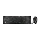 Zestawy myszka + klawiatura - CHERRY DW 9500 SLIM klawiatura Dołączona myszka RF Wireless + Bluetooth QWERTY Angielski Czarny, Szary - miniaturka - grafika 1