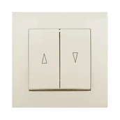 Wyłączniki światła i elektryczne - ELEKTRO - PLAST Włącznik żaluzjowy CARLA kremowy ELEKTRO - PLAST - miniaturka - grafika 1