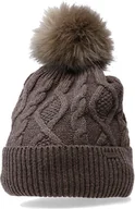 Czapki damskie - Damska czapka zimowa z pomponem 4F CAPF297 80S S - miniaturka - grafika 1