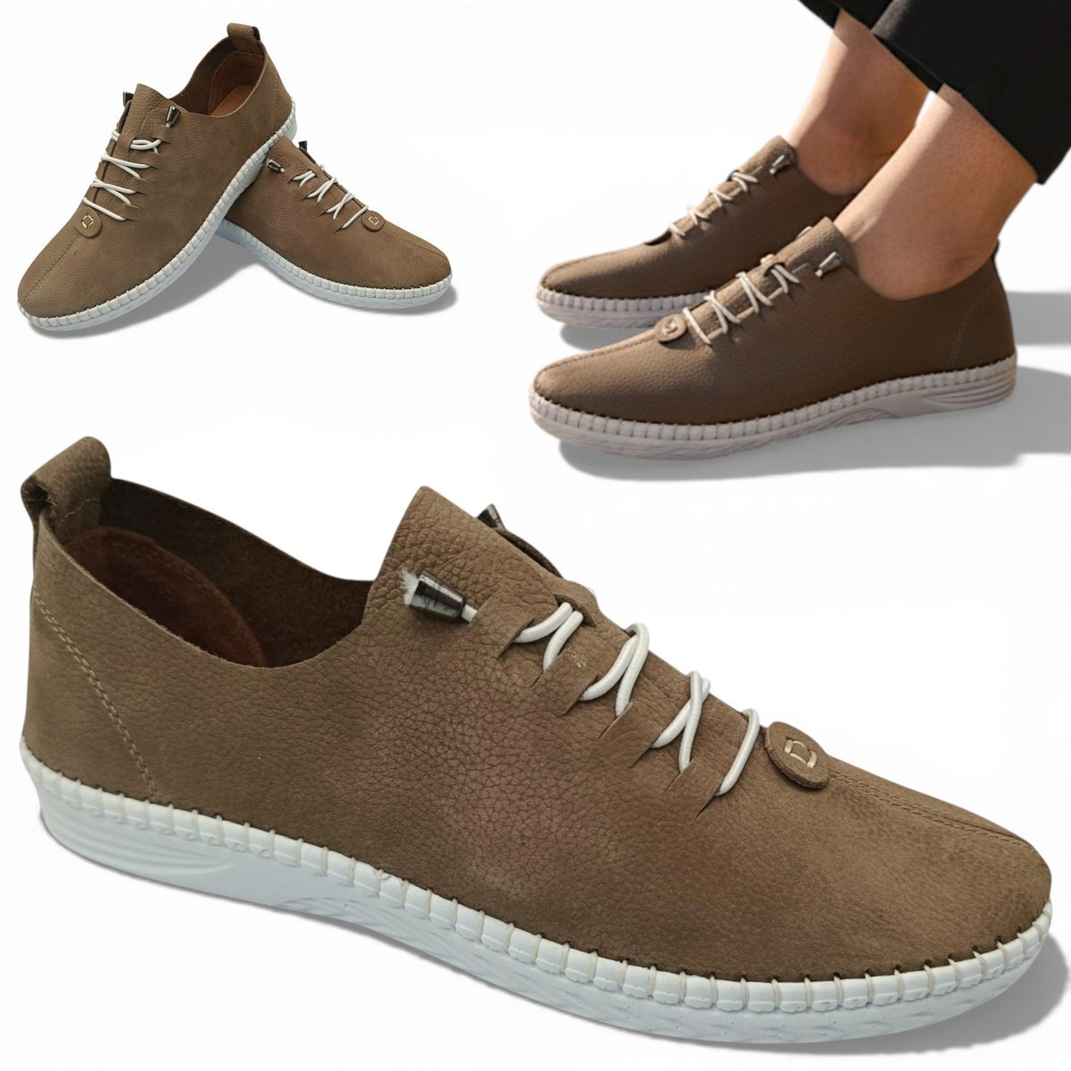 Półbuty Damskie SKÓRZANE Eleganckie Wiosenne Sneakersy Loretta Vitale 40