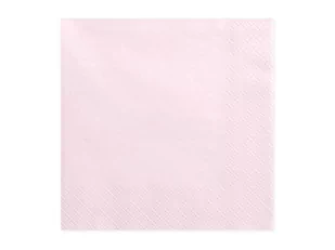 Party Deco Serwetki papierowe jasny pudrowy róż 33x33 cm. 20 szt uniwersalny PARX1326 - Urodziny dziecka - miniaturka - grafika 1