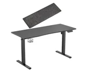 Biurka gamingowe - Silver Monkey Biurko elektryczne ED-140 black + DESK MAT XL Czarna - miniaturka - grafika 1