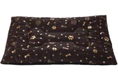 Legowiska dla psów - Legowisko mata dla psa Welsti brązowa złote kości i łapki XL 130x90 wigofil - miniaturka - grafika 1