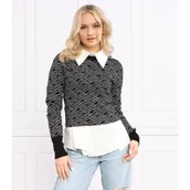 Swetry damskie - GUESS Sweter | Slim Fit - miniaturka - grafika 1