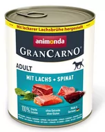 Mokra karma dla psów - Animonda GranCarno Original Adult Lachs Spinat Łosoś + Szpinak puszka 800g - miniaturka - grafika 1