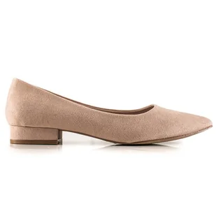 Goodin Wygodne czółenka w szpic brązowe - Czółenka - miniaturka - grafika 1