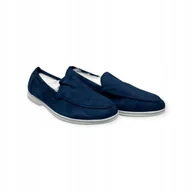 Mokasyny męskie - Mokasyny męskie zamszowe Old Money 38 - miniaturka - grafika 1