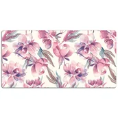 Podkładki na biurko - Mata ochronna z nadrukiem Różowe kwiaty 120x60 cm, Dywanomat - miniaturka - grafika 1