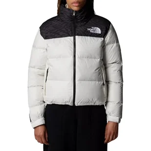 THE NORTH FACE Damska kurtka puchowa Retro Nuptse 1996, White Dune/Tnf Black Tn, M - Kurtki damskie - miniaturka - grafika 1