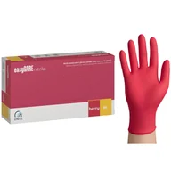 Rękawiczki jednorazowe - EasyCare Nitrile, rękawice nitrylowe, niejałowe, bezpudrowe, malinowe, rozmiar M, 100 sztuk - miniaturka - grafika 1