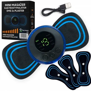 Masażer Elektrostymulator Karku Mięśni Brzucha Mini Ems 8 Trybów 3 Plastry - Masażery Masażer Elektrostymulator Karku Mięśni Brzucha Mini Ems 8 Trybów 3 Plastry - Masażery - miniaturka - grafika 1