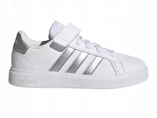 Buty dziecięce ADIDAS GRAND COURT GW6516 sportowe biało srebrne 31,5 - Buty dla dziewczynek - miniaturka - grafika 1