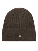 Czapki damskie - Tommy Hilfiger Czapka Th Cable Enamel Flag AW0AW17776 Brązowy - miniaturka - grafika 1