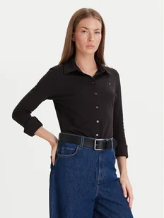 Tommy Hilfiger Koszula 1985 WW0WW43528 Czarny Slim Fit - Koszule damskie - miniaturka - grafika 1
