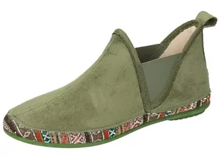 Manitu Damskie kapcie 340053-07, zielone, 41 EU, zielony, 41 EU - Kapcie damskie - miniaturka - grafika 1