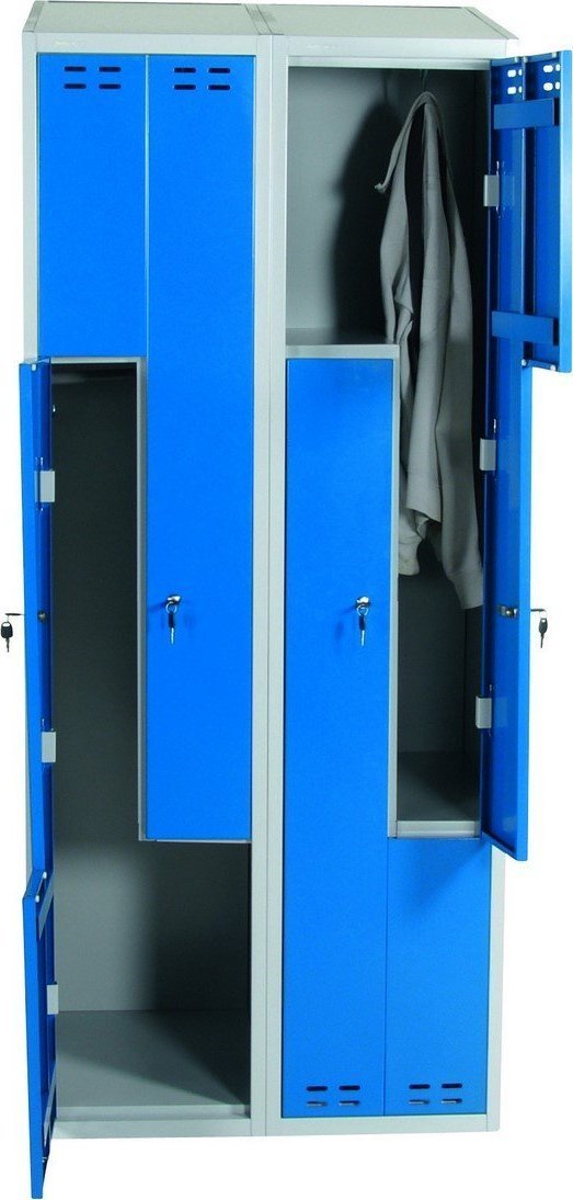 Swedmach Szafka ubraniowa typu L wym. 1920x800x550 mm kolor: czerwony