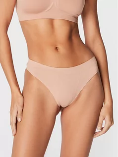 Majtki damskie - Calvin Klein Underwear Stringi 000QF6611E Beżowy - grafika 1