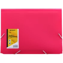 Penmate Teczka z przegródkami A4 PP-104 różowa - Artykuły biurowe - miniaturka - grafika 1