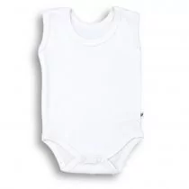 Body dla niemowląt - Nanaf Organic Basic, Body na ramiączkach, białe - grafika 1