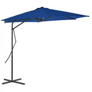 vidaXL Parasol ogrodowy na stalowym słupku, niebieski, 300x230 cm vidaXL - Parasole ogrodowe - miniaturka - grafika 1