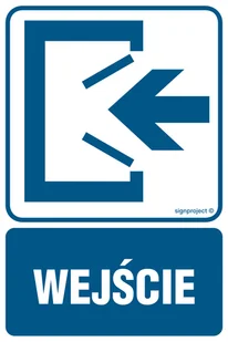 RB009 WEJŚCIE, FN - FOLIA SAMOPRZYLEPNA; (350X525MM) - Systemy ekspozycyjne i znaki informacyjne - miniaturka - grafika 1